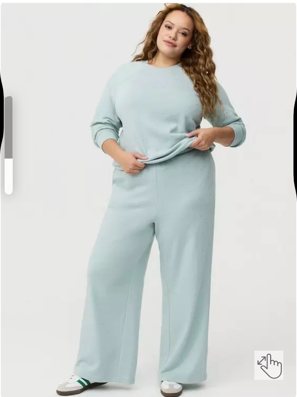Torrid wide-leg cozy fleece gray mist pants size 2 short NWT
